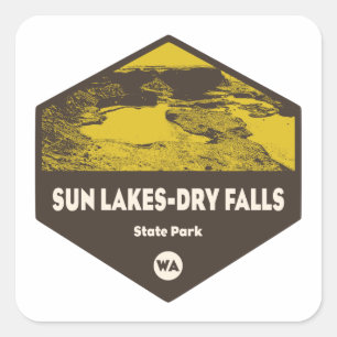 Sun Lakes-Dry Falls State Park Washington Square Sticker