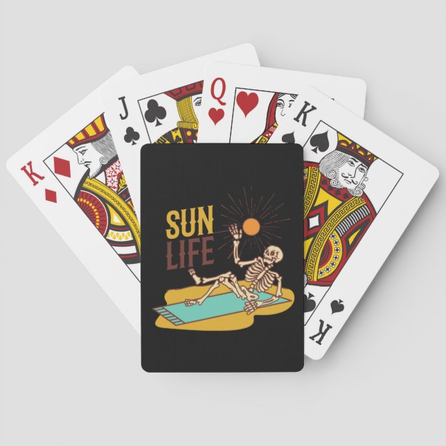 Sun Life Skeleton on a set of  Playing Cards (Back)
