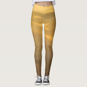 Sun light shining on morning fog leggings