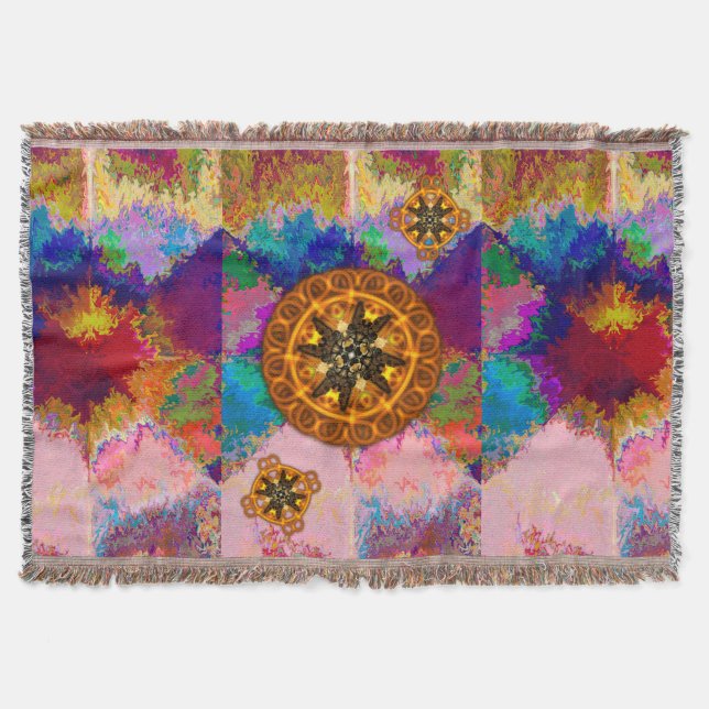 Sun light  throw blanket (Front)