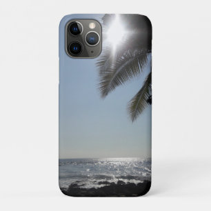 Sun lit Palm Tree Ocean iPhone 11 Pro Case
