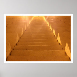Sun-lit Steps Poster