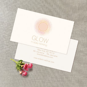 Sun Logo Mobile Tanning Salon Business Card