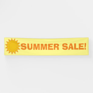 Sun logo Summer Sale customisable banner sign