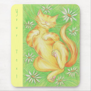 Sun Lover 'Your Text' mousepad yellow