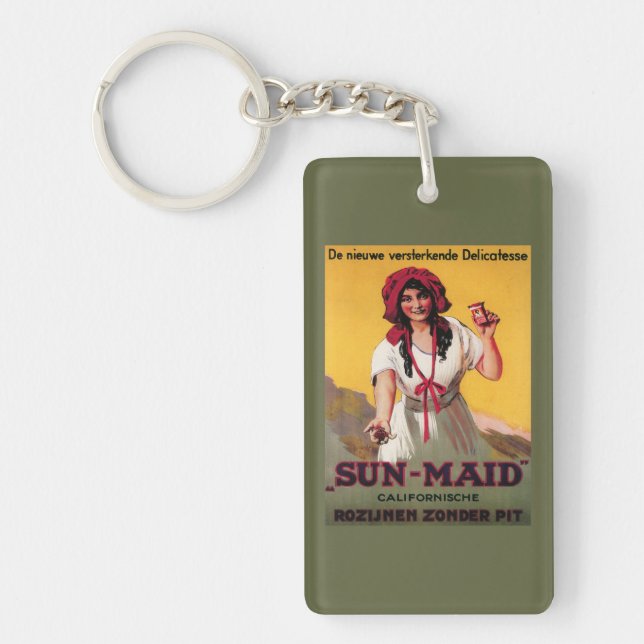 Sun-Maid California Raisin Poster Key Ring (Front)