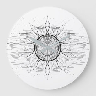 Sun Mandala 1 Large Clock
