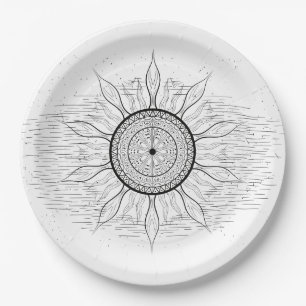 Sun Mandala 1 Paper Plate