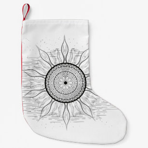 Sun Mandala 1 Small Christmas Stocking