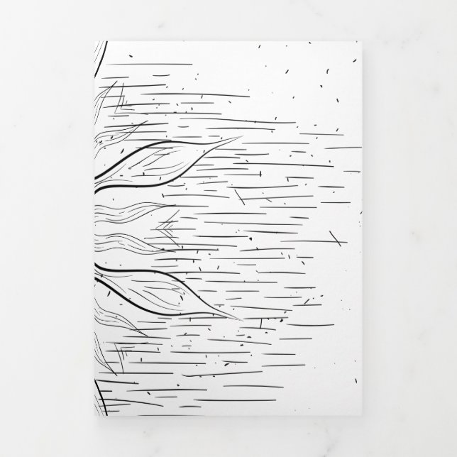 Sun Mandala 1 Tri-Fold Holiday Card (Cover)