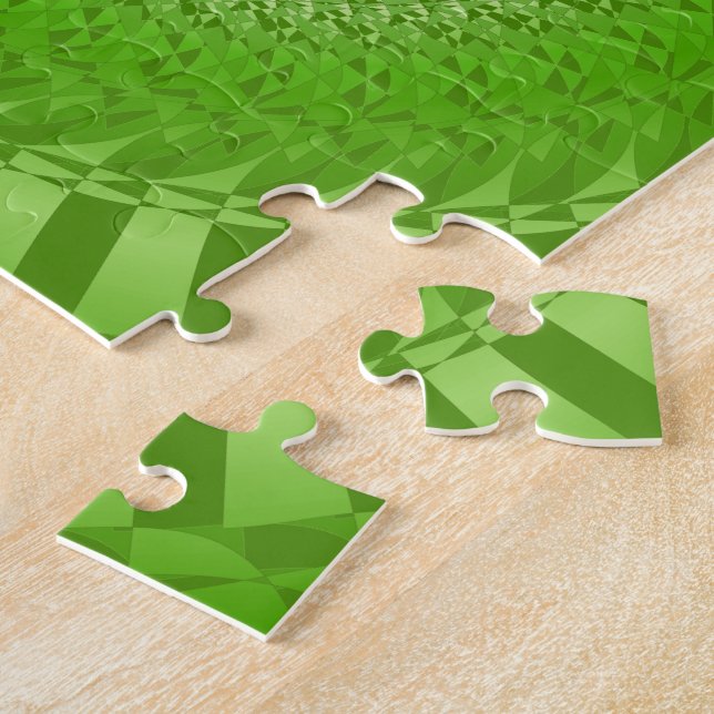Sun Mandala green Jigsaw Puzzle (Side)