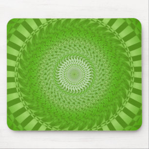 Sun Mandala green Mouse Pad