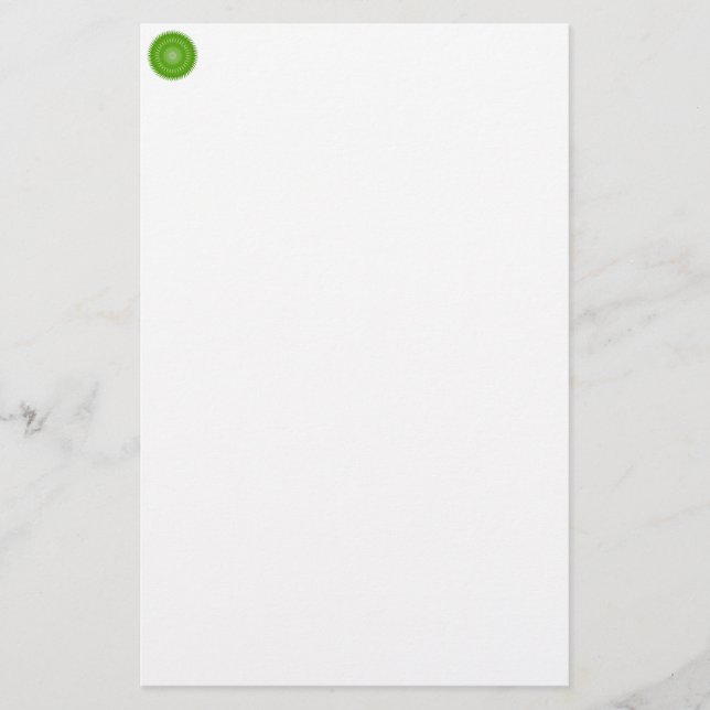 Sun Mandala green Stationery (Front)