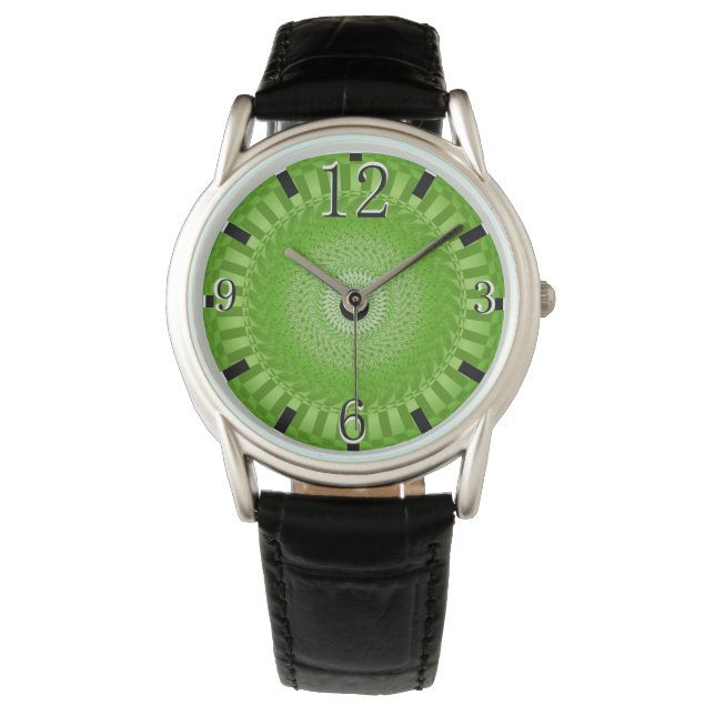 Sun Mandala green Watch (Front)