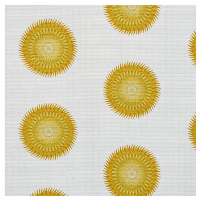 Sun Mandala in Yellow Fabric (Swatch)