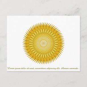 Sun Mandala in Yellow Postcard
