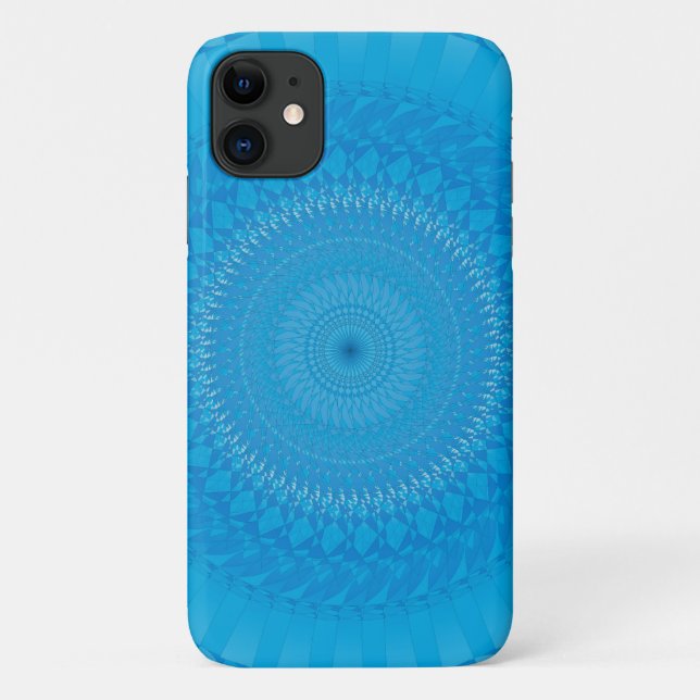 Sun Mandala Light blue Case-Mate iPhone Case (Back)