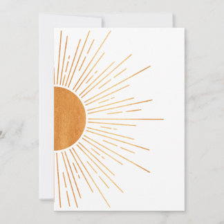 Sun Mid Century Modern Art Abstract Invitation