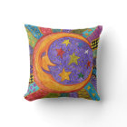 Sun, Moon and Stars Decorative Pillow