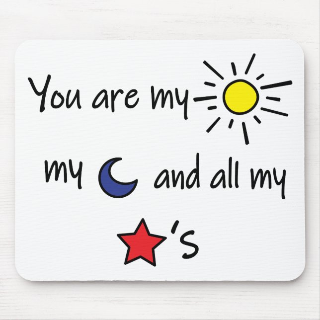 Sun-Moon-and-Stars Mouse Pad (Front)