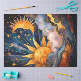 Sun, Moon and Stars Tissue Paper