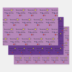 Sun-Moon-and-Stars- Wrapping Paper Sheet