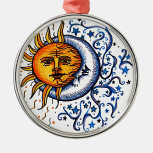 SUN MOON ART DESIGN METAL TREE DECORATION