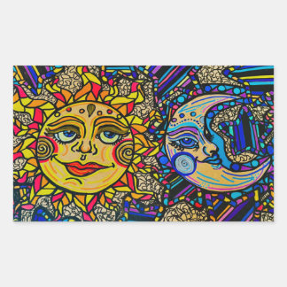 Sun Moon Duality Rectangular Sticker