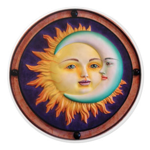 Sun & Moon Face Door or Drawer Pulls