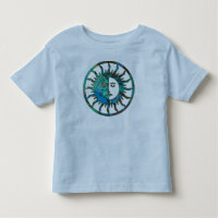 SUN & MOON in blue, gold & silver