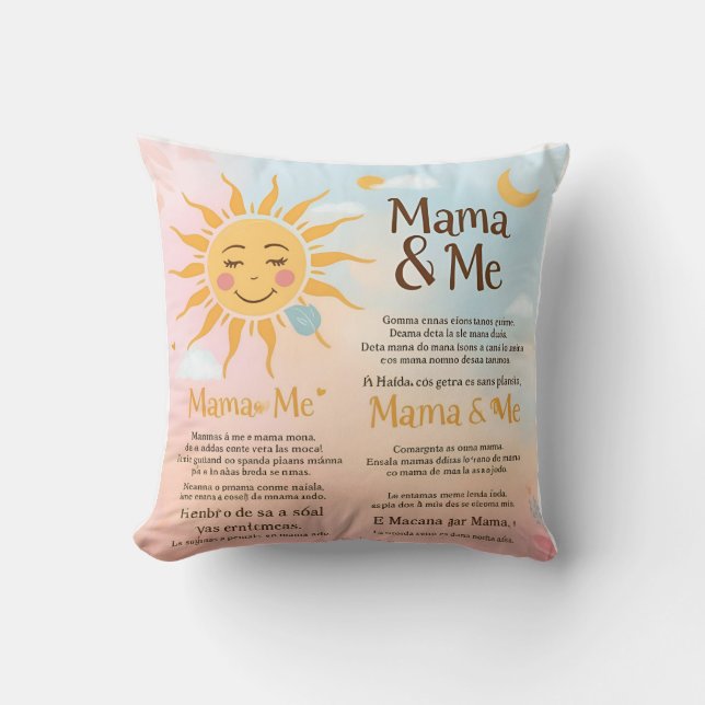 Sun & Moon Mama & Me: Bilingual Love for Little On Cushion (Front)