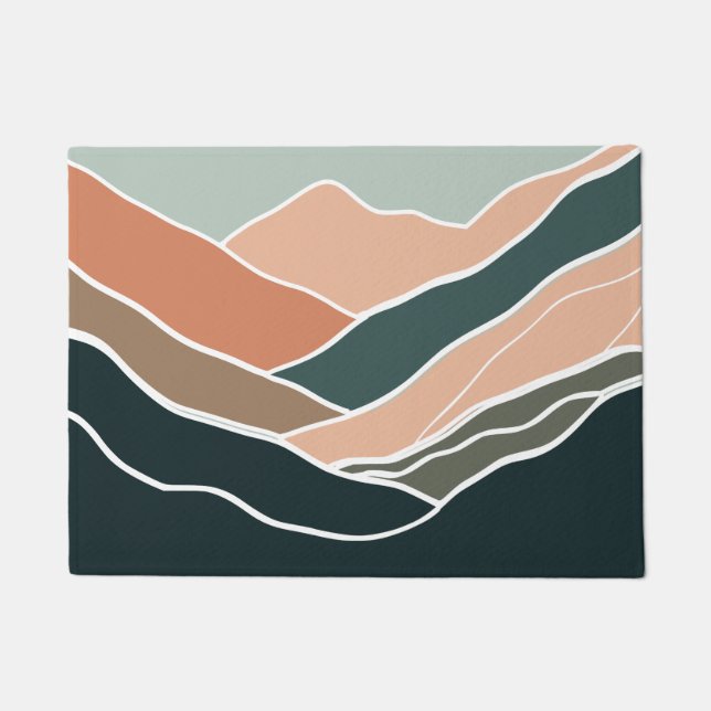 Sun & Moon Mountains Doormat (Front)