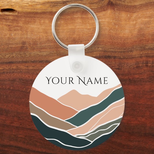 Sun & Moon Mountains Key Ring (Back)