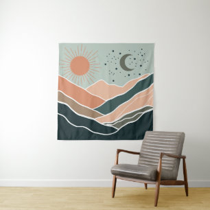 Sun & Moon Mountains Tapestry
