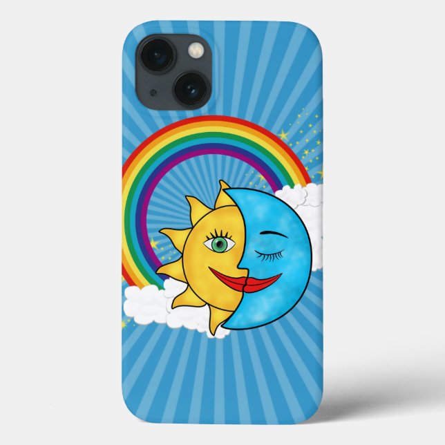 Sun Moon Rainboow Celestial theme Case-Mate iPhone Case (Back)