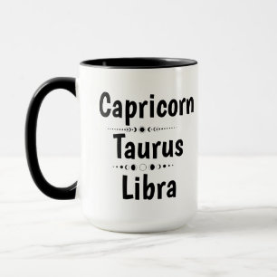 Sun Moon Rising Zodiac Astrology Crystal Whimsy Mug