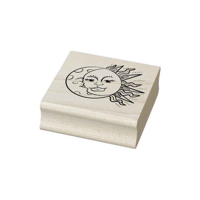 Sun & Moon  Rubber Stamp (Stamp)