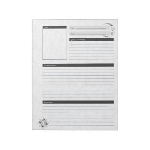 Sun Moon Single Card Tarot Reading Journal Notepad