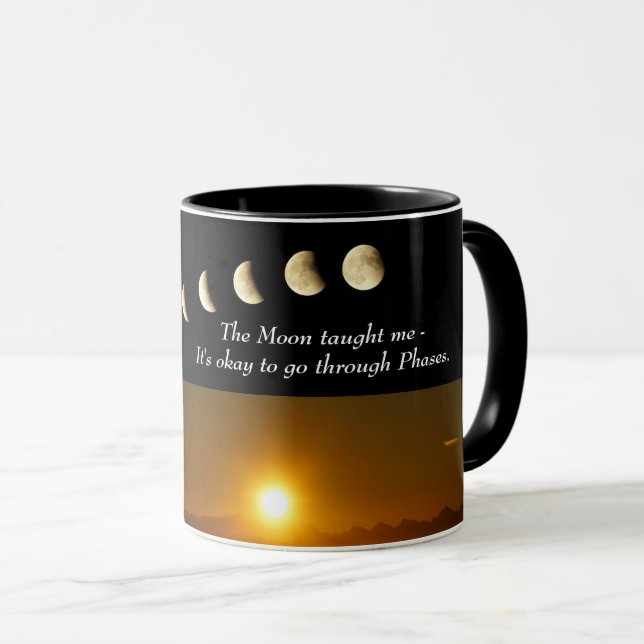 Sun Moon Spiritual Inspirational Quote Coffee Mug (Front Right)