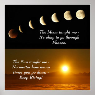 Sun Moon Spiritual Inspirational Quote Poster