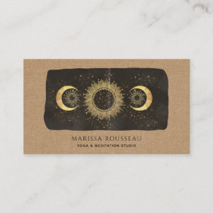 Sun Moon Stars Celestial Yoga Studio Business Card
