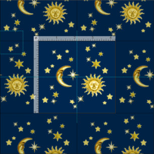 Sun, Moon & Stars Fabric