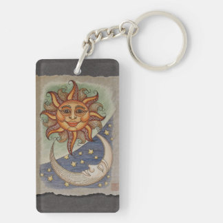 Sun Moon & Stars Key Ring