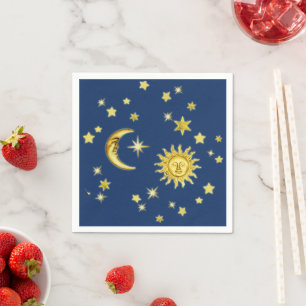 Sun, Moon & Stars Napkin