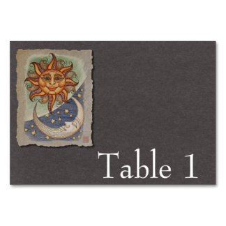 Sun Moon & Stars Table Number