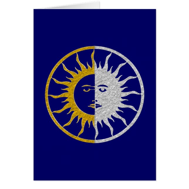 SUN & MOON Symbol - gold silver (Front)