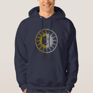 SUN & MOON Symbol - gold silver Hoodie
