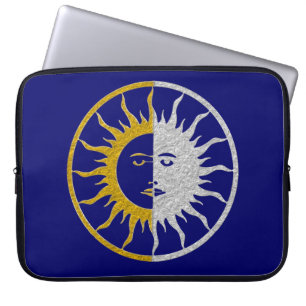 SUN & MOON Symbol - gold silver Laptop Sleeve