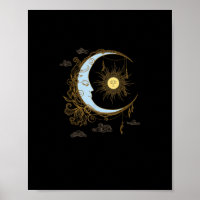 Sun Moon Vintage 90s Witch Whimsigoth Aesthetic
