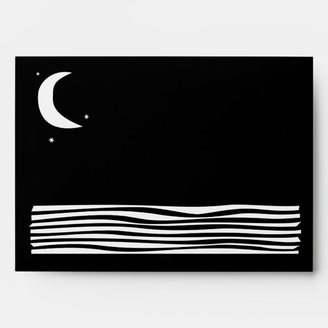 Sun Moon Water Bar Bat Mitzvah Custom Envelope (Front)